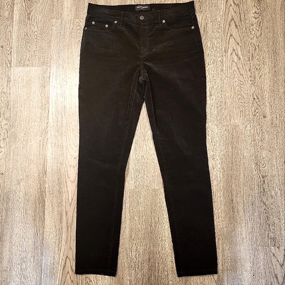 Banana Republic High-Rise Black Velvet Pants - Size 29 R